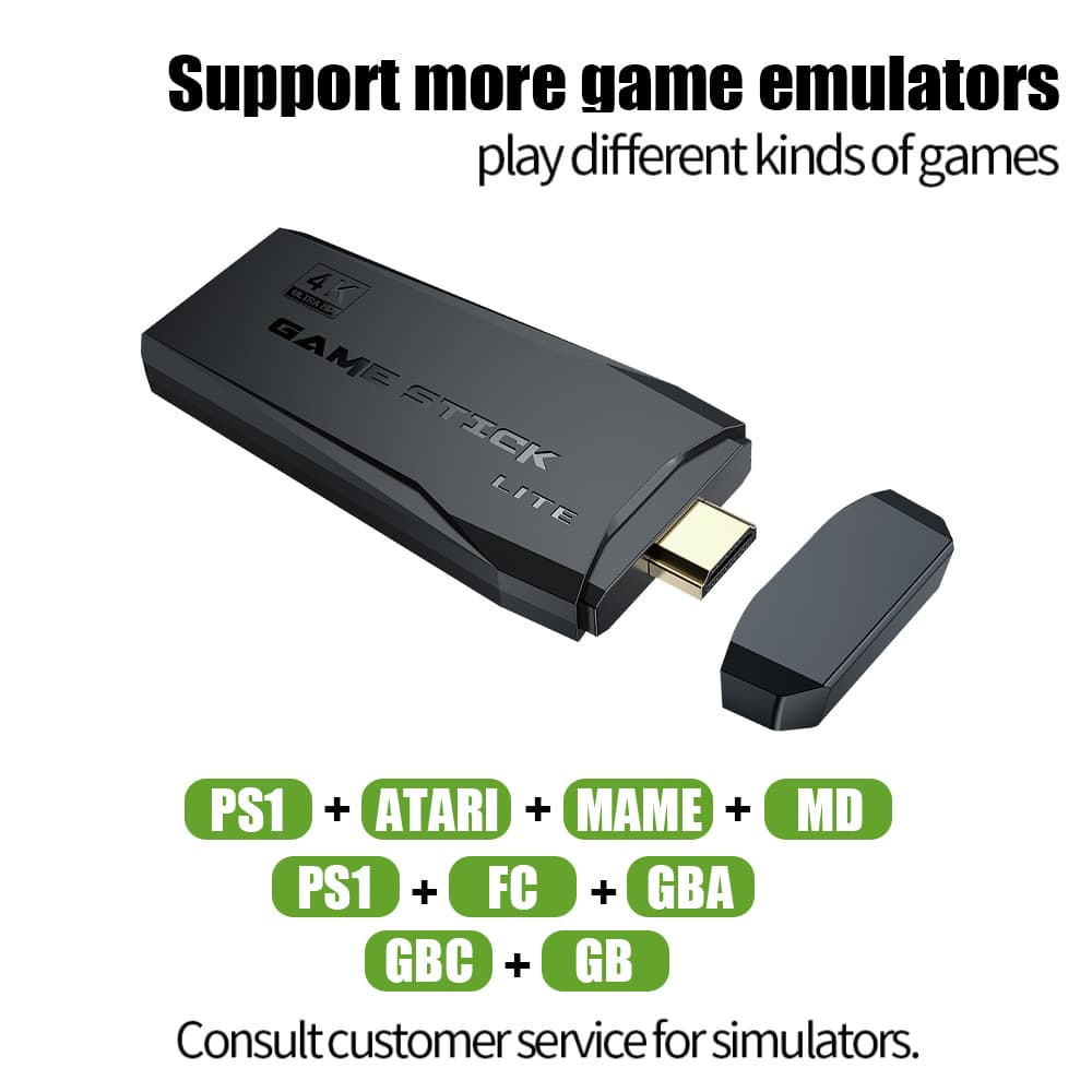 Console de jeu vidéo rétro avec 10000 jeux intégrés +2 manette sans fil 4K HDMI - Jouet & Gaming - صورة 2