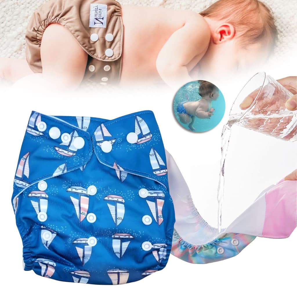 Couche bébé lavable et réutilisable pour Plage et Piscine – حفاضة الرضيع للمسبح - Maternité - صورة 1