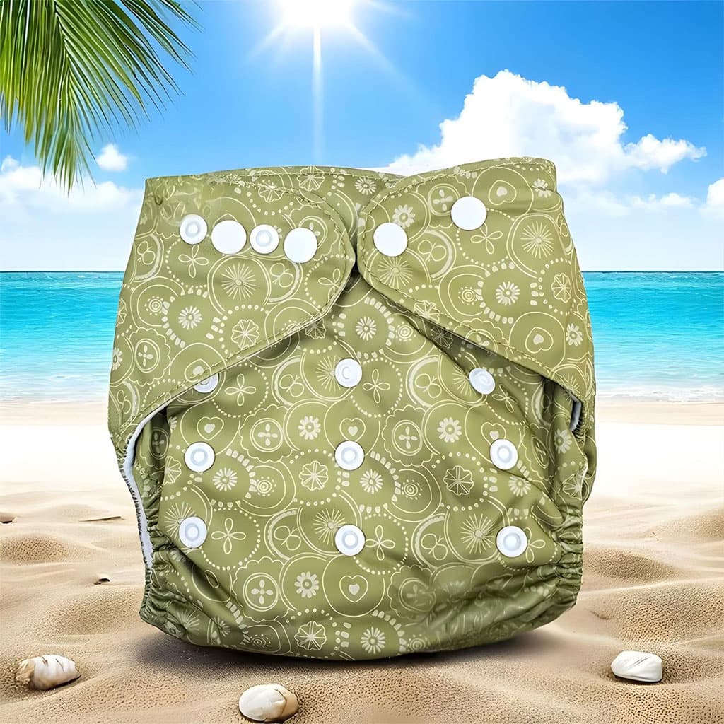 Couche bébé lavable et réutilisable pour Plage et Piscine – حفاضة الرضيع للمسبح - Maternité - صورة 3