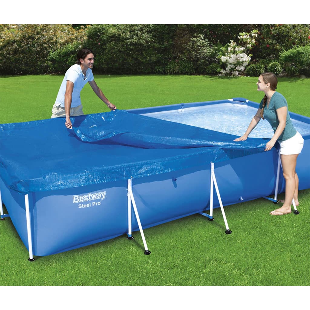 Grande bâche de piscine rectangulaire en polyéthylène 400 x 211 cm Bestway 58107 – غطاء مسبح - Vacance & Loisir - صورة 3