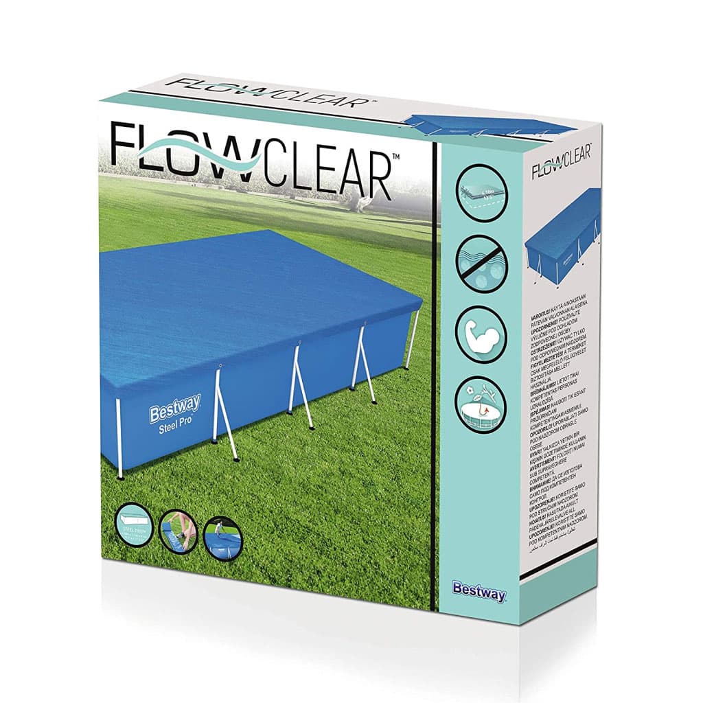 Grande bâche de piscine rectangulaire en polyéthylène 400 x 211 cm Bestway 58107 – غطاء مسبح - Vacance & Loisir - صورة 5