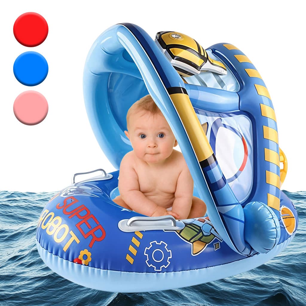 Bouée de natation gonflable pour bébé avec toit – عوامة أطفال مع مظلة - Vacance & Loisir - صورة 1