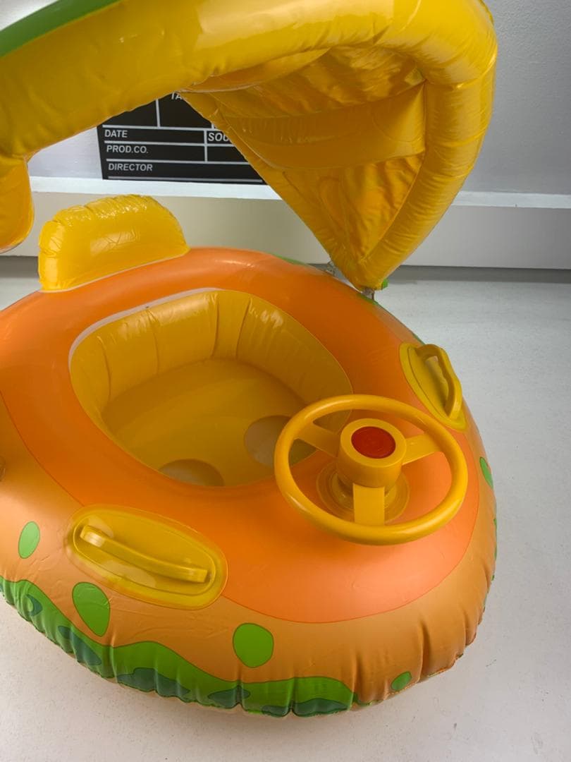 Bouée de natation gonflable pour bébé avec toit et Claxone – عوامة أطفال مع مظلة - Vacance & Loisir - صورة حقيقية 11