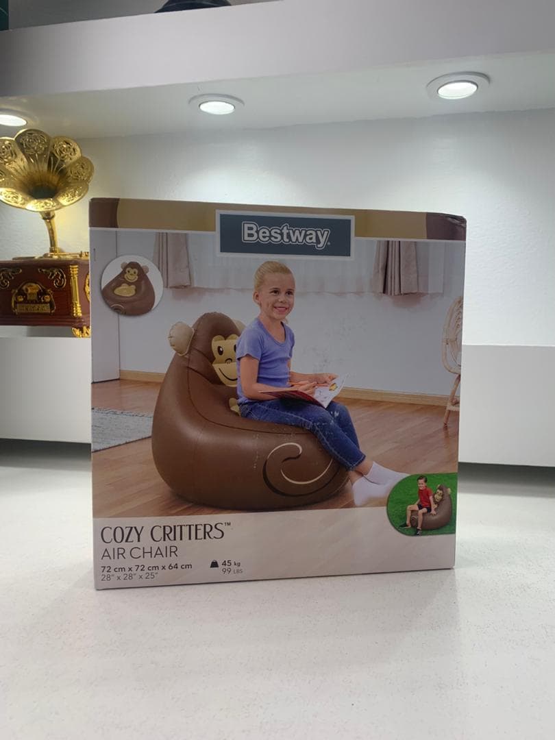 Fauteuil Gonflable Cozy Critters 72 x 72 x 64 cm Bestway 75116 – أريكة قابلة للنفخ - Vacance & Loisir - صورة حقيقية 8
