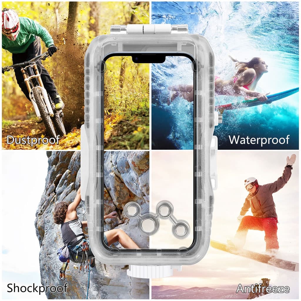 Étui de plongée étanche PULUZ 40m pour iPhone 16/15/14/13/12/11 Pro Max - حافظة هاتف إحترافية تحت الماء - Vacance & Loisir - صورة 2