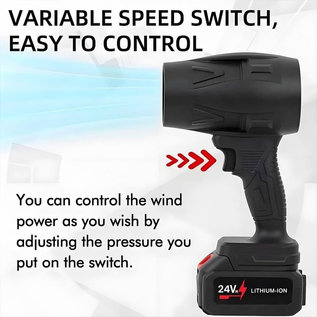 Souffleur à Jet Turbo Portable avec Batterie Lithium 24V- نافخ هواء جد قوي - Accessoires Auto/Moto - صورة 4