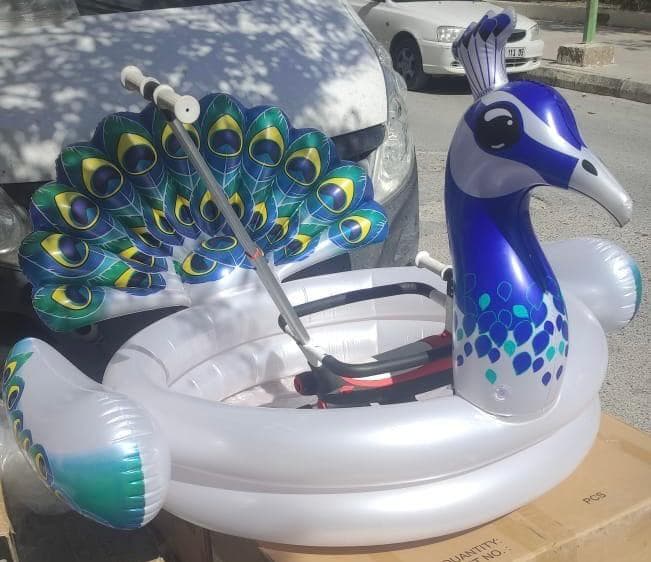 Bouée de piscine Design Paon 3D pour Enfants – حوض سباحة على شكل طائر - Vacance & Loisir - صورة حقيقية 6