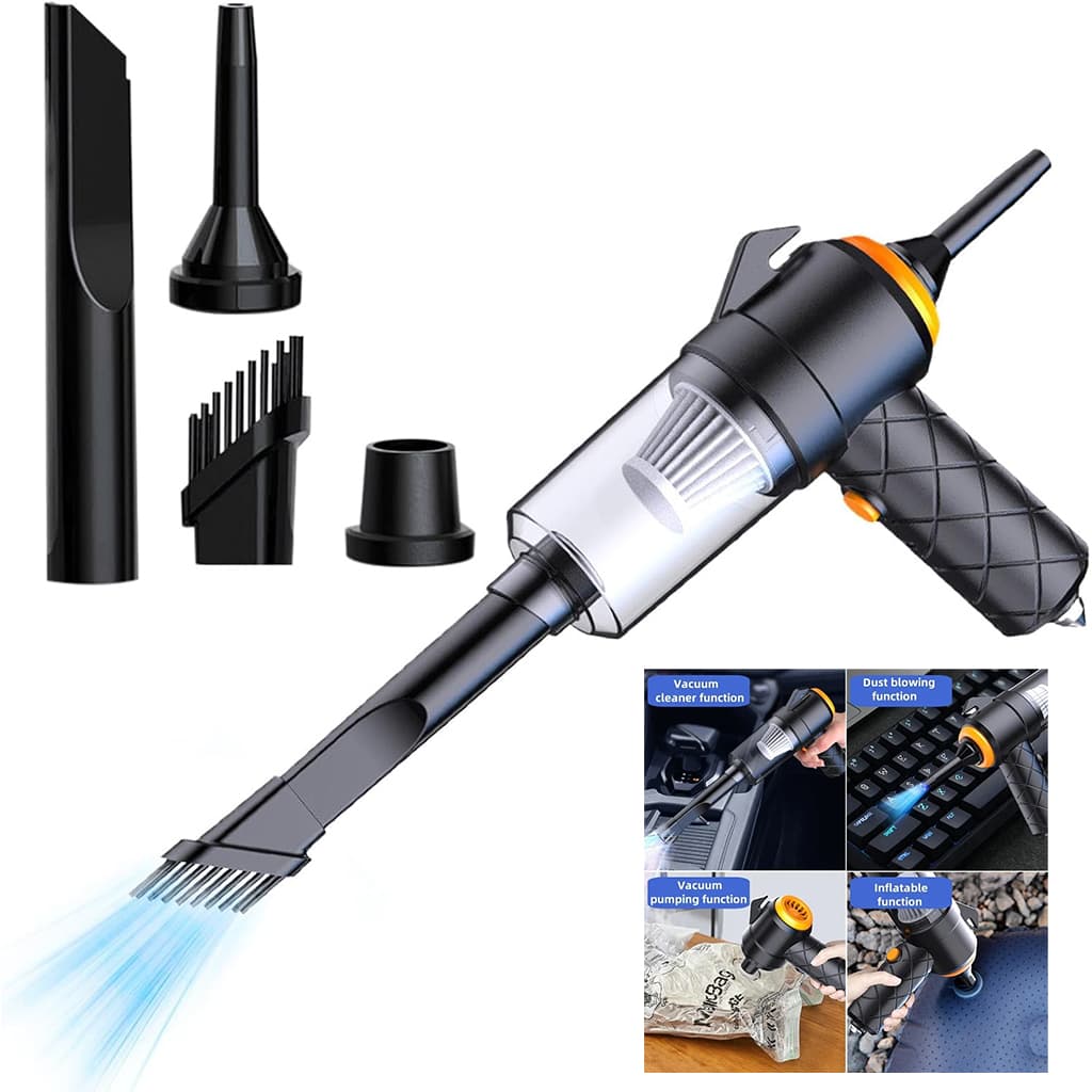 Aspirateur et souffleur 2en1 rechargeable par USB Compact et puissant – مكنسة كهربائية يدوية - Accessoires Auto/Moto - صورة 1