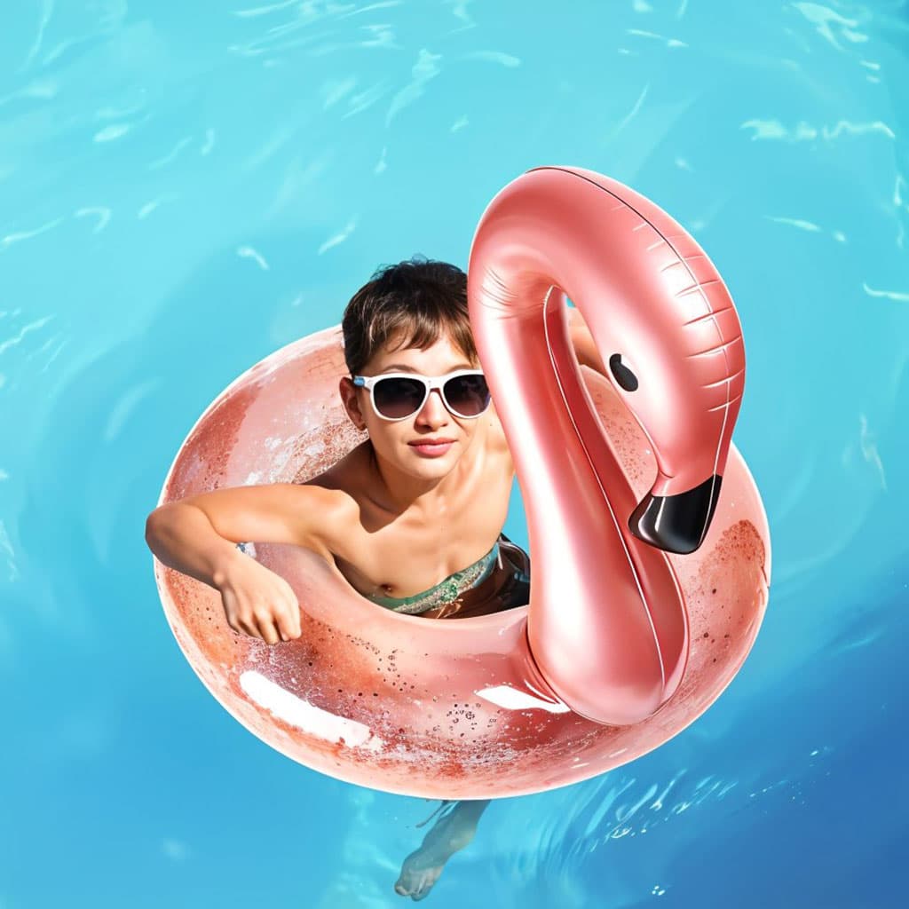 Bouée Gonflables en forme de Flamingo Rose -عوامة قابلة للنفخ فلامينجو - Vacance & Loisir - صورة 1
