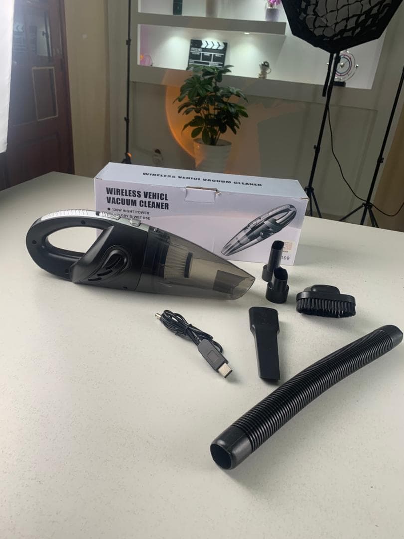 Aspirateur de voiture portable sans fil Puissance d’aspiration élevée 120W – مكنسة كهربائية لاسلكية - Accessoires Auto/Moto - صورة حقيقية 9