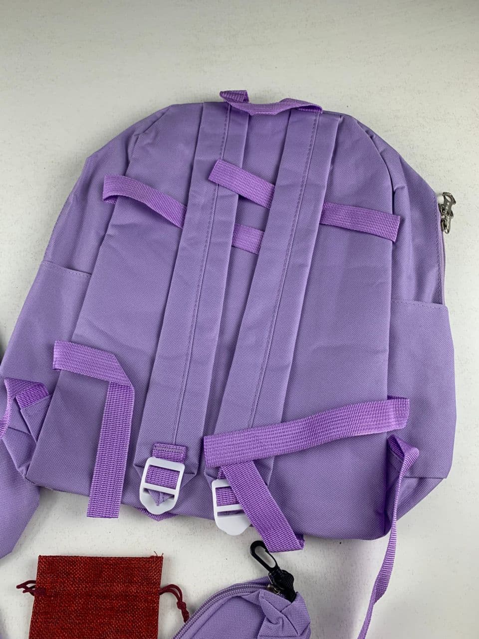 Ensemble de sacs d’école Kawai pour adolescents 5Pcs CLBD V2 Mauve – محفظة 5 قطع كاواي بنفسجي - Sac à dos et Mode - صورة حقيقية 7