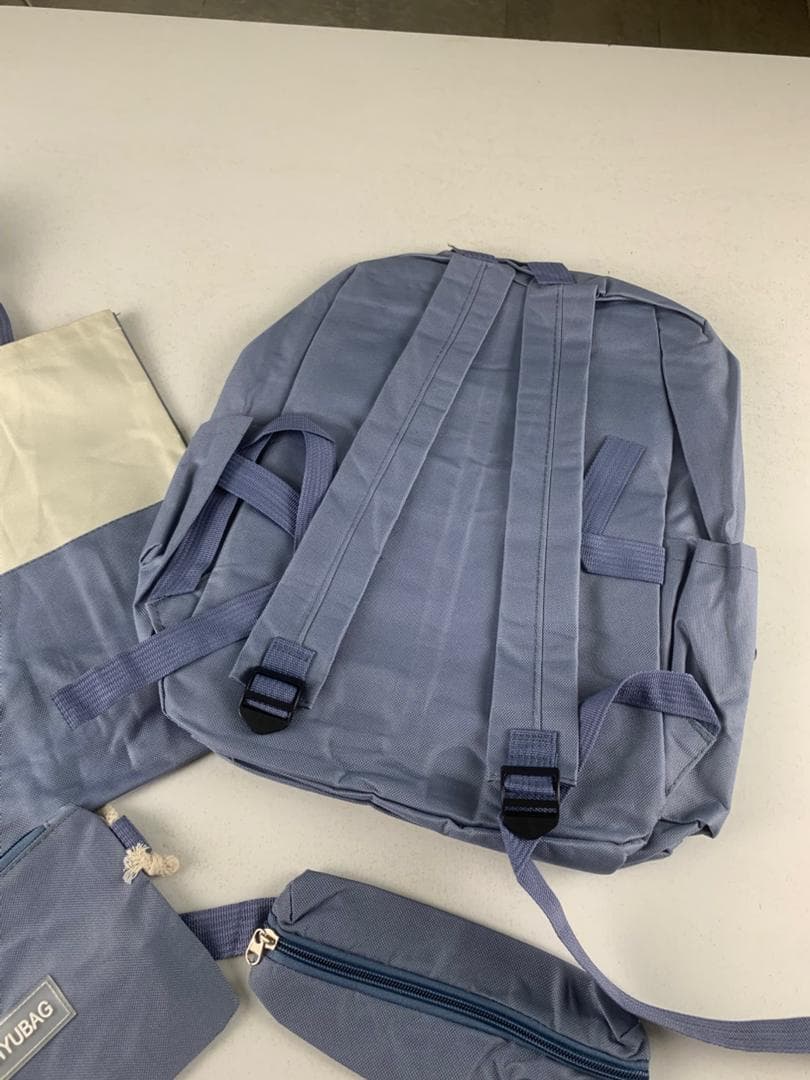 Ensemble de sacs d’école Kawai pour adolescents 4Pcs Guiyu V3 Bleu – محفظة 4 قطع كاواي أزرق - Sac à dos et Mode - صورة حقيقية 6