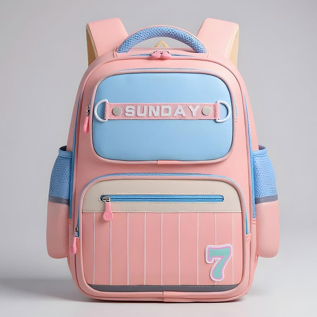 Sac à Dos Scolaire pour Enfants SUNDAY Rose – حقيبة ظهر مدرسية للأطفال وردي - Sac à dos et Mode - صورة 2