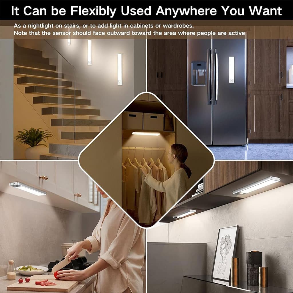 Lampe LED Rechargeable avec Détecteur De Mouvement Intérieur 3 Modes HY-2012 – مصباح مناطق ضيقة بعدة أوضاع - Maison - صورة 6