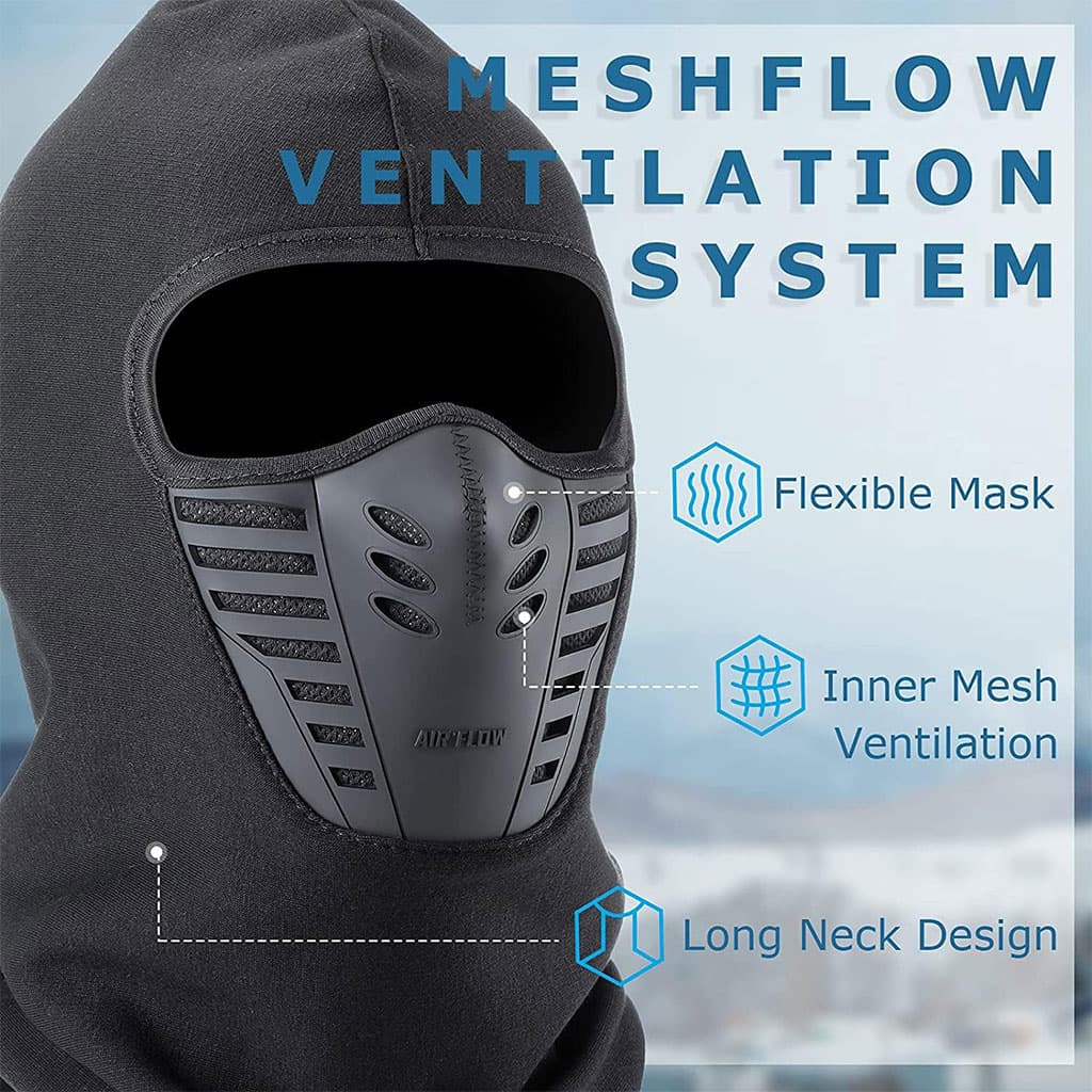 Pack Cagoule d’hiver Excefore avec gants thermiques pour écran tactile – طقم قناع وجه مع قفازات شتوية - Maison - صورة 5