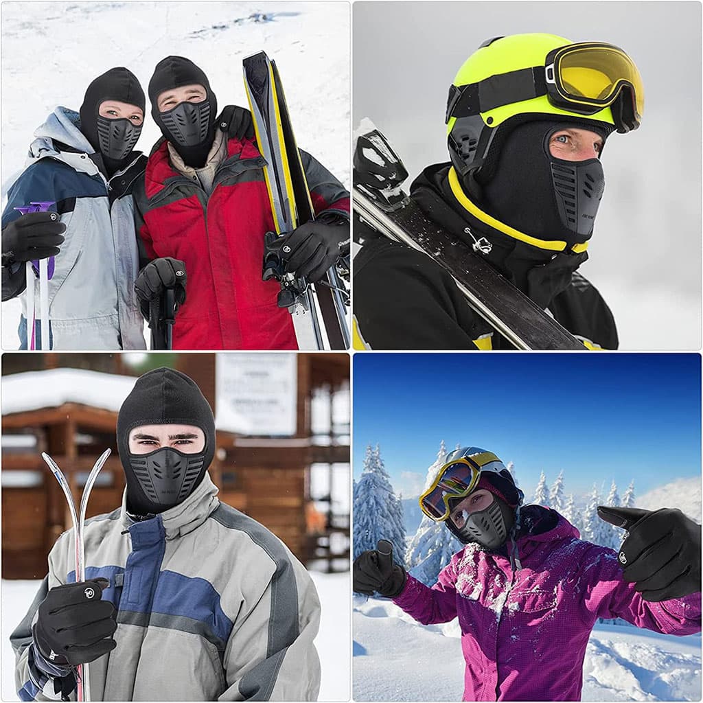 Pack Cagoule d’hiver Excefore avec gants thermiques pour écran tactile – طقم قناع وجه مع قفازات شتوية - Maison - صورة 8