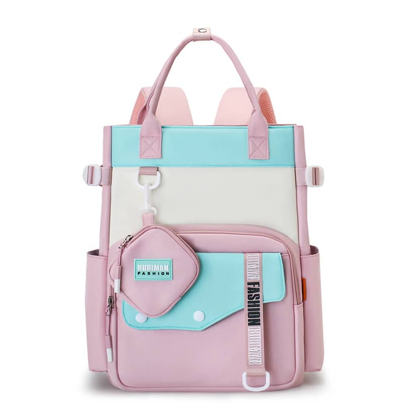 Ensemble de sacs d’école Kawai pour Enfants 2Pcs Avec Pochette Rose – محفظة 2 قطع كاواي مع محفظة صغيرة وردي