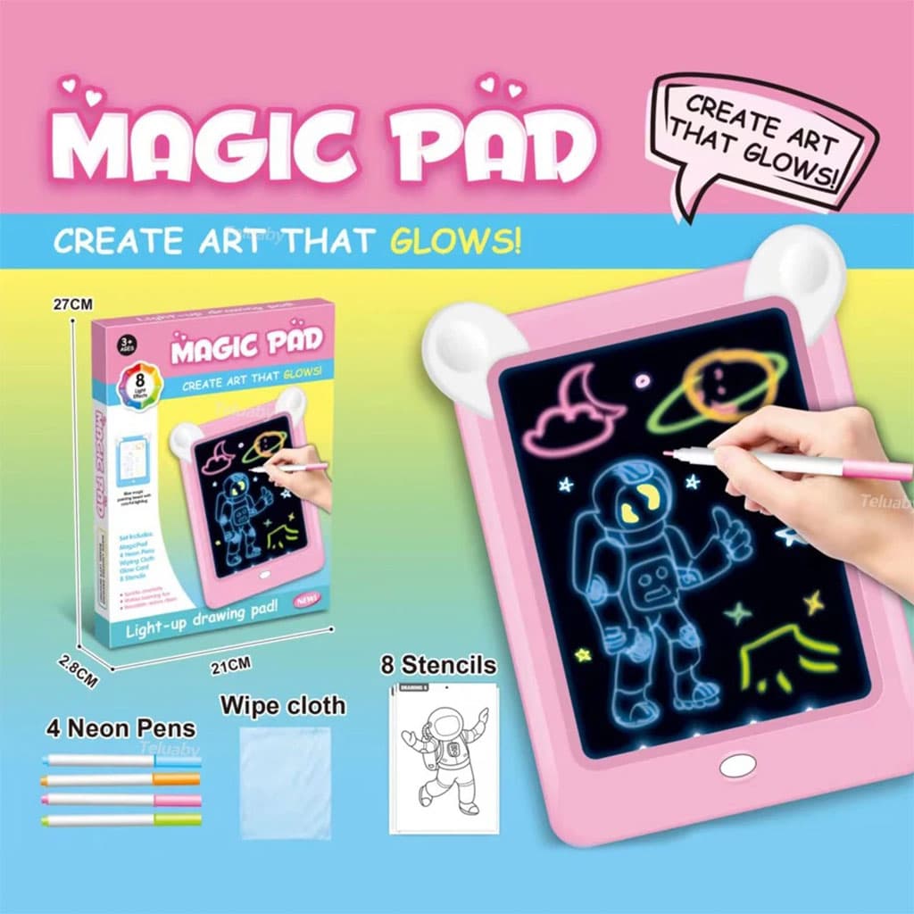 Magic Pad Tablette Graphique Lumineuse pour Enfants – لوحة رسم للأطفال - Jouet & Gaming - صورة 7