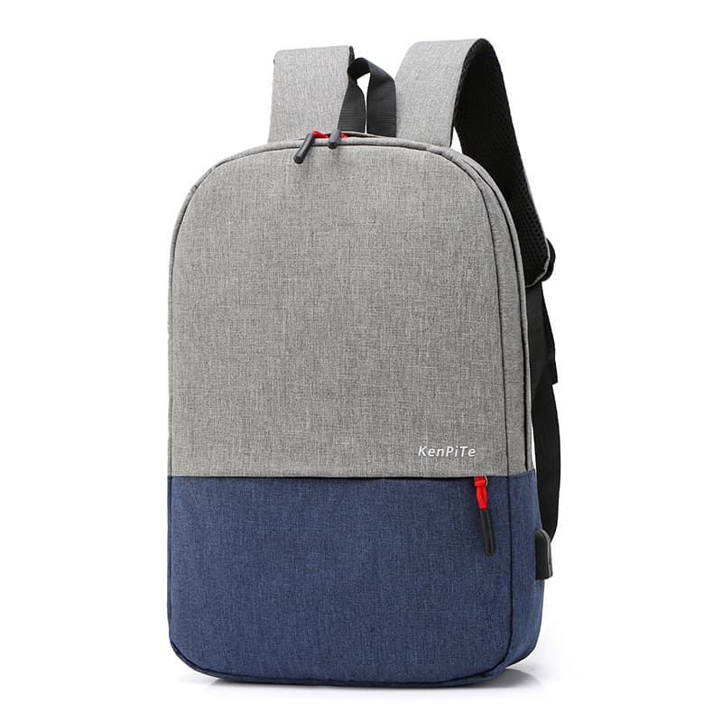 Sac à dos Bicolore Style Coréen Unisexe 127772-2 Bleu – محفظة ظهر للكبار أزرق - Sac à dos et Mode - صورة 1
