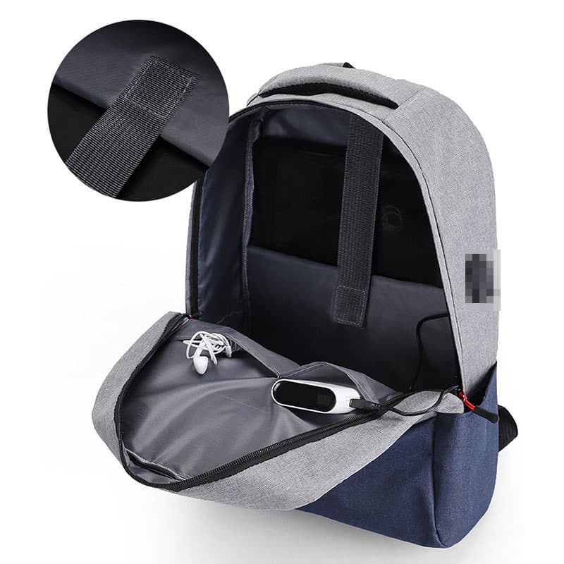 Sac à dos Bicolore Style Coréen Unisexe 127772-2 Bleu – محفظة ظهر للكبار أزرق - Sac à dos et Mode - صورة 5