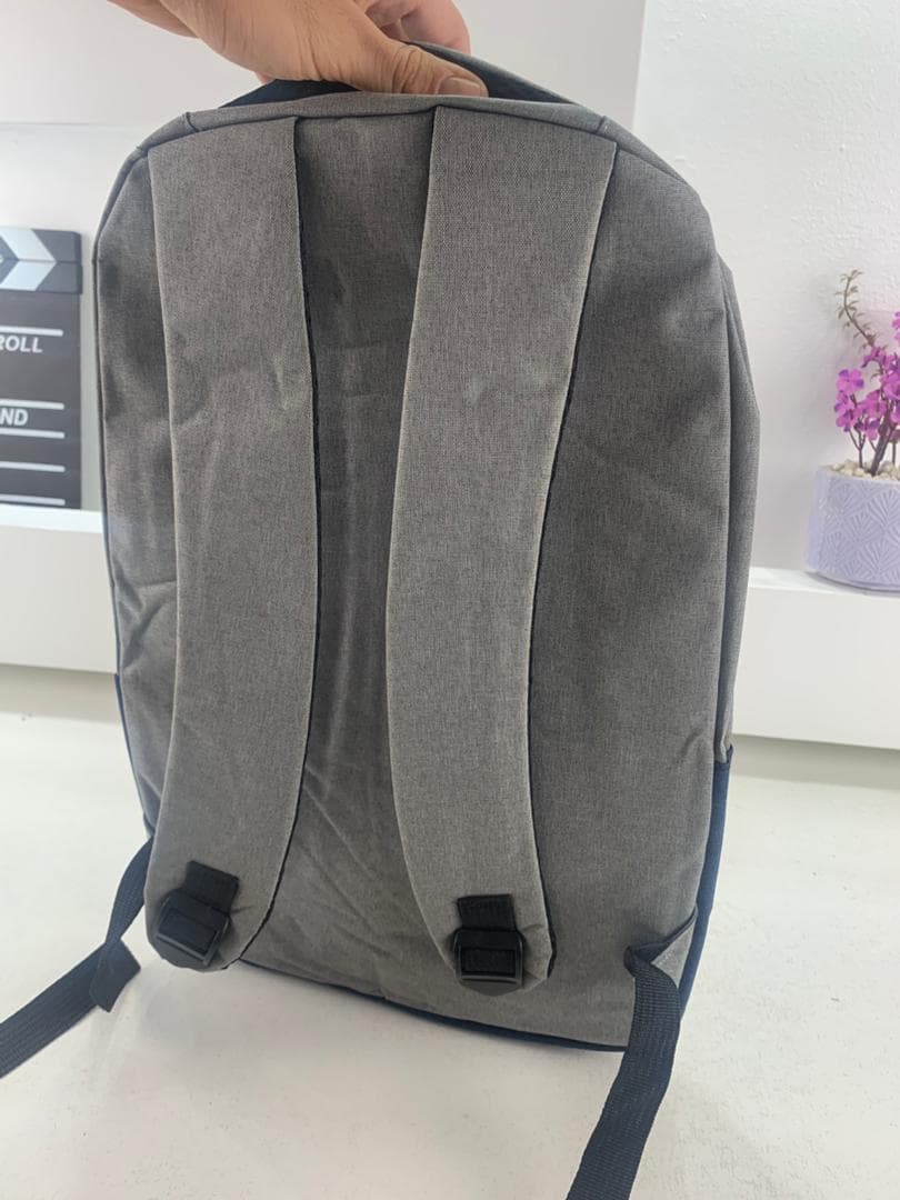 Sac à dos Bicolore Style Coréen Unisexe 127772-2 Bleu – محفظة ظهر للكبار أزرق - Sac à dos et Mode - صورة حقيقية 7