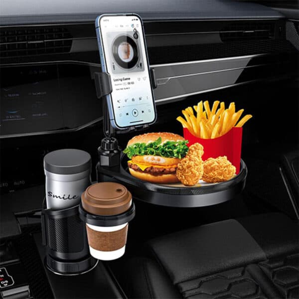 Plateau extensible 4 en 1 avec support de téléphone pour voiture – حامل أغراض ومشروبات في السيارة - Accessoires Auto/Moto - صورة 5