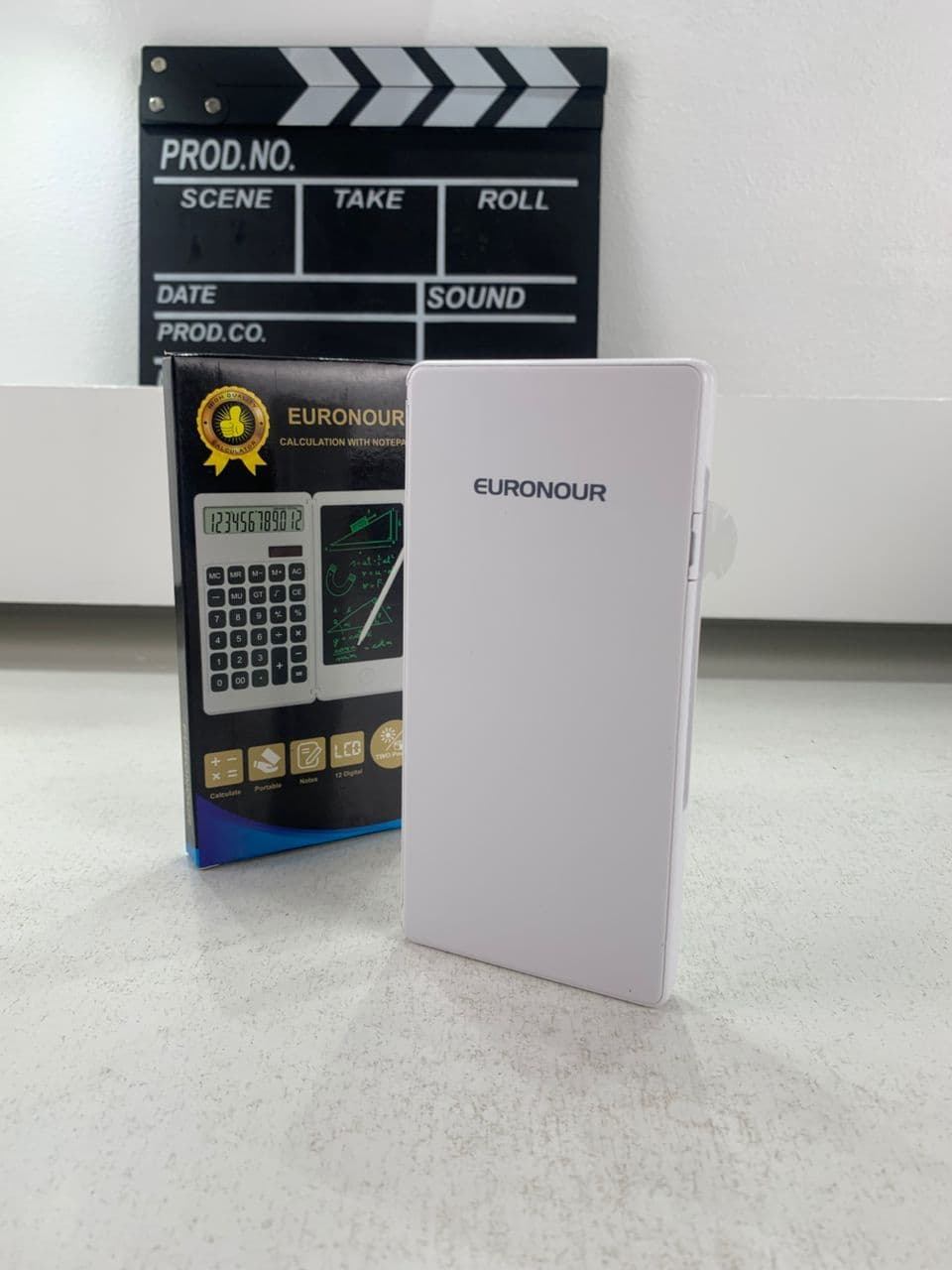 Calculatrice pliable et numérique avec tablette d’écriture LCD 6 pouces – آلة حاسبة ولوحة كتابة 2في1 - Électronique - صورة حقيقية 8