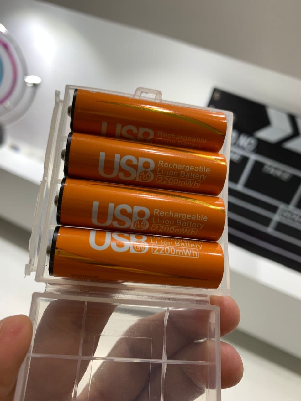 Pack de 4 Piles Rechargeables USB Type-C – AA 1.5V 2200 mAh – علبة من 4 بطاريات قابلة للشحن - Électronique - صورة حقيقية 5