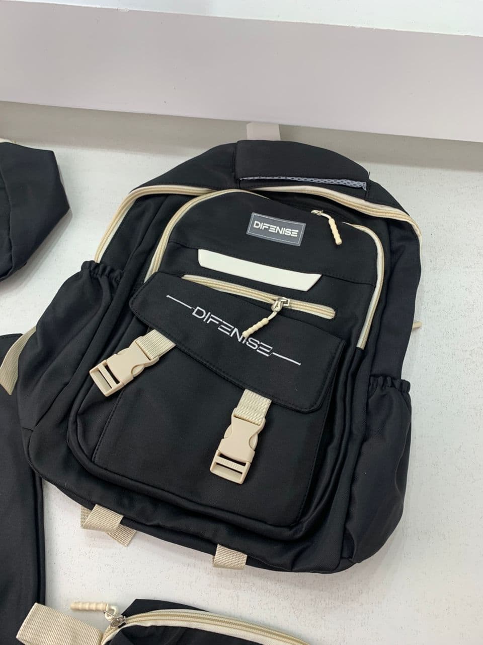 Ensemble de sac à dos kawaii 4Pcs avec porte manger isotherme noir – طقم محفظة مع حقيبة حفظ الطعام - Sac à dos et Mode - صورة حقيقية 5
