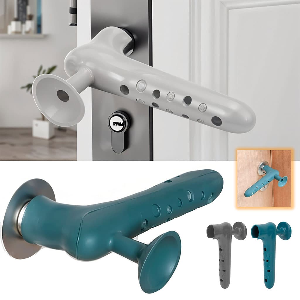 Poignée de porte en silicone avec ventouse pour absorber le choc 1Pcs – مقبض من سيليكون لحماية الحائط - Maison - صورة 1