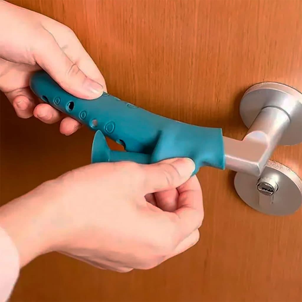Poignée de porte en silicone avec ventouse pour absorber le choc 1Pcs – مقبض من سيليكون لحماية الحائط - Maison - صورة 6