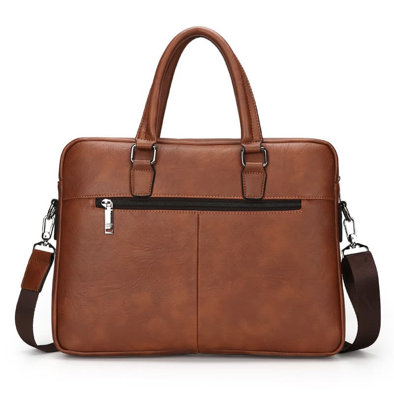Cartable Homme en Simili Cuir Design Élégant Jeep Marron – حقيبة جلدية لون بني - Sac à dos et Mode - صورة 3
