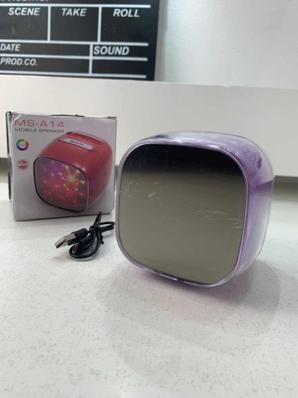 مكبر صوت محمول – Haut-parleur Mobile MS-A14 Son Puissant et Éclairage RGB Dynamique - Électronique - صورة حقيقية 5