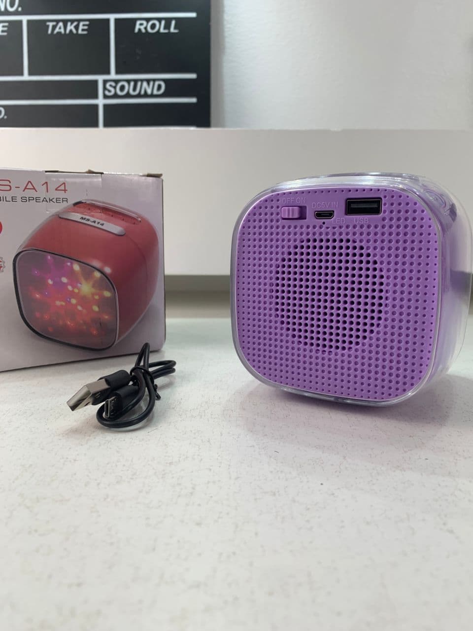 مكبر صوت محمول – Haut-parleur Mobile MS-A14 Son Puissant et Éclairage RGB Dynamique - Électronique - صورة حقيقية 7