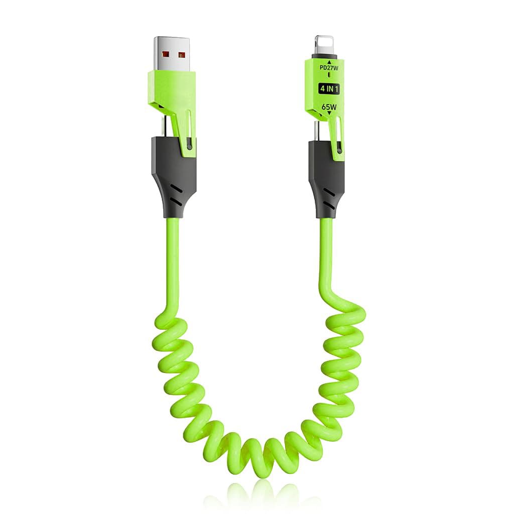 Câble USB 4en1 à Ressort Fast Charge 65 W – كابل شحن سريع - Électronique - صورة 5