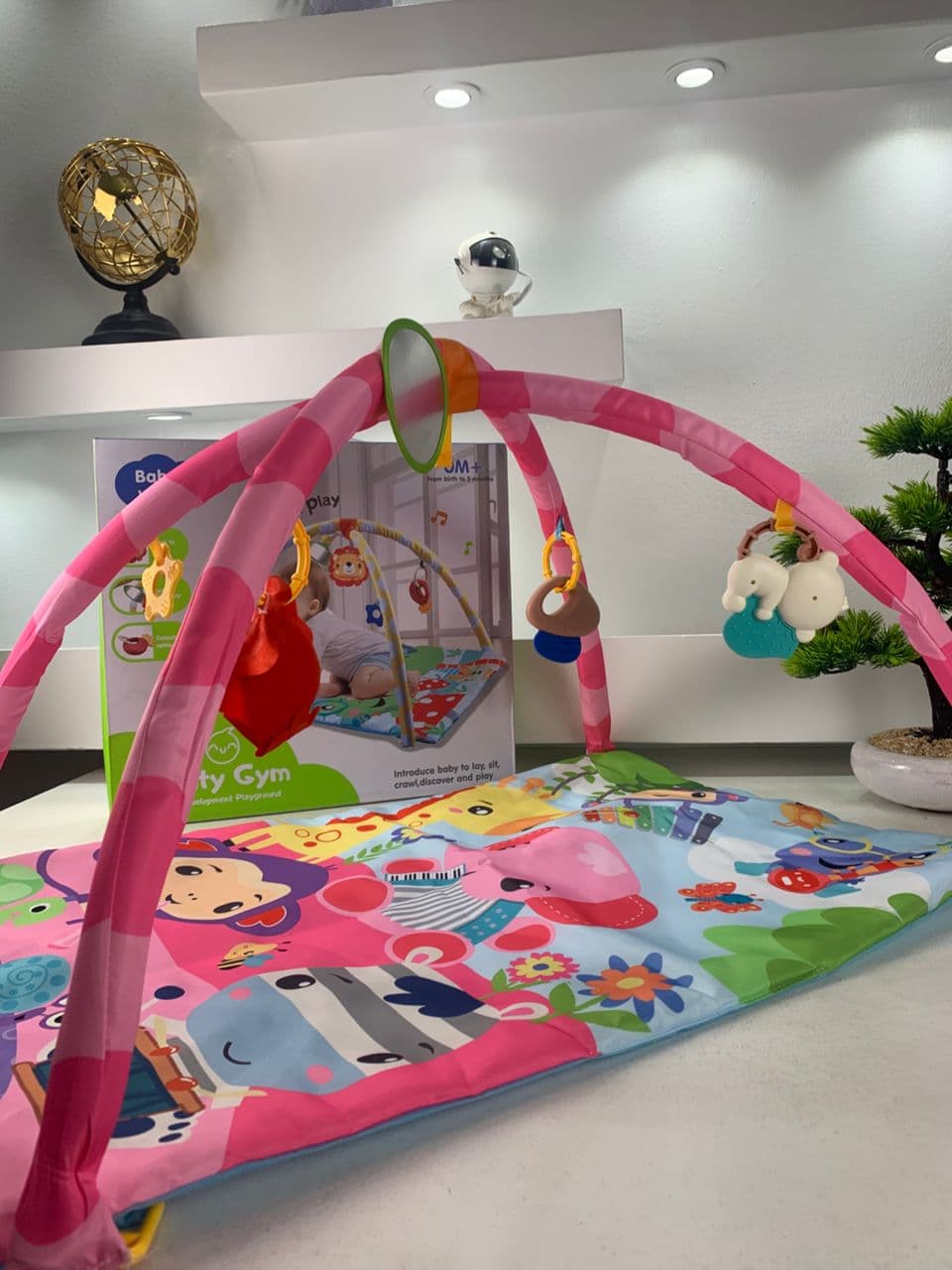 Tapis D’Eveil Animaux pour Bébé avec Miroir – بساط الألعاب لرضيع - Maternité - صورة حقيقية 4