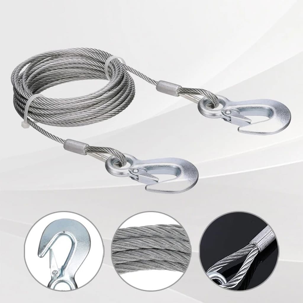 Cable de remorquage 5ton avec fil d’acier de qualité supérieure – كابل جر العربات - Accessoires Auto/Moto - صورة 2