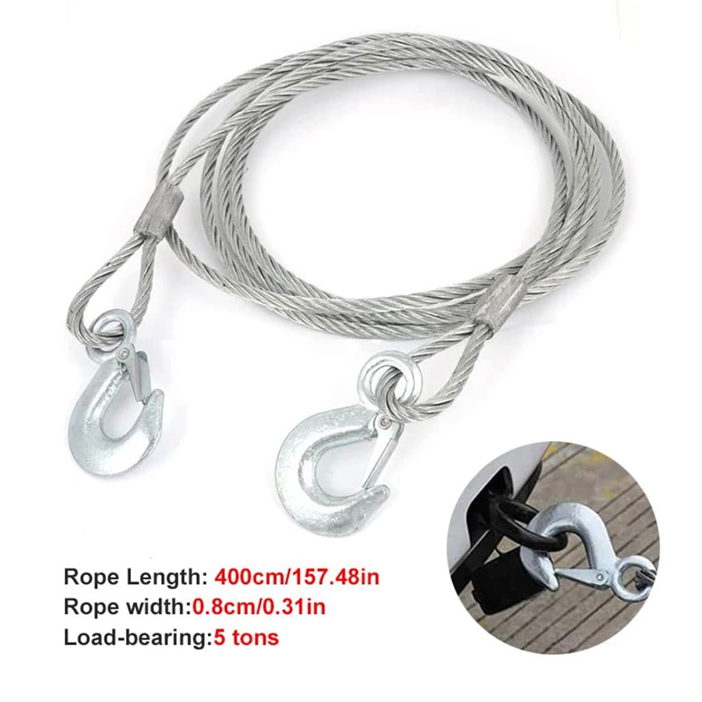 Cable de remorquage 5ton avec fil d’acier de qualité supérieure – كابل جر العربات - Accessoires Auto/Moto - صورة 3