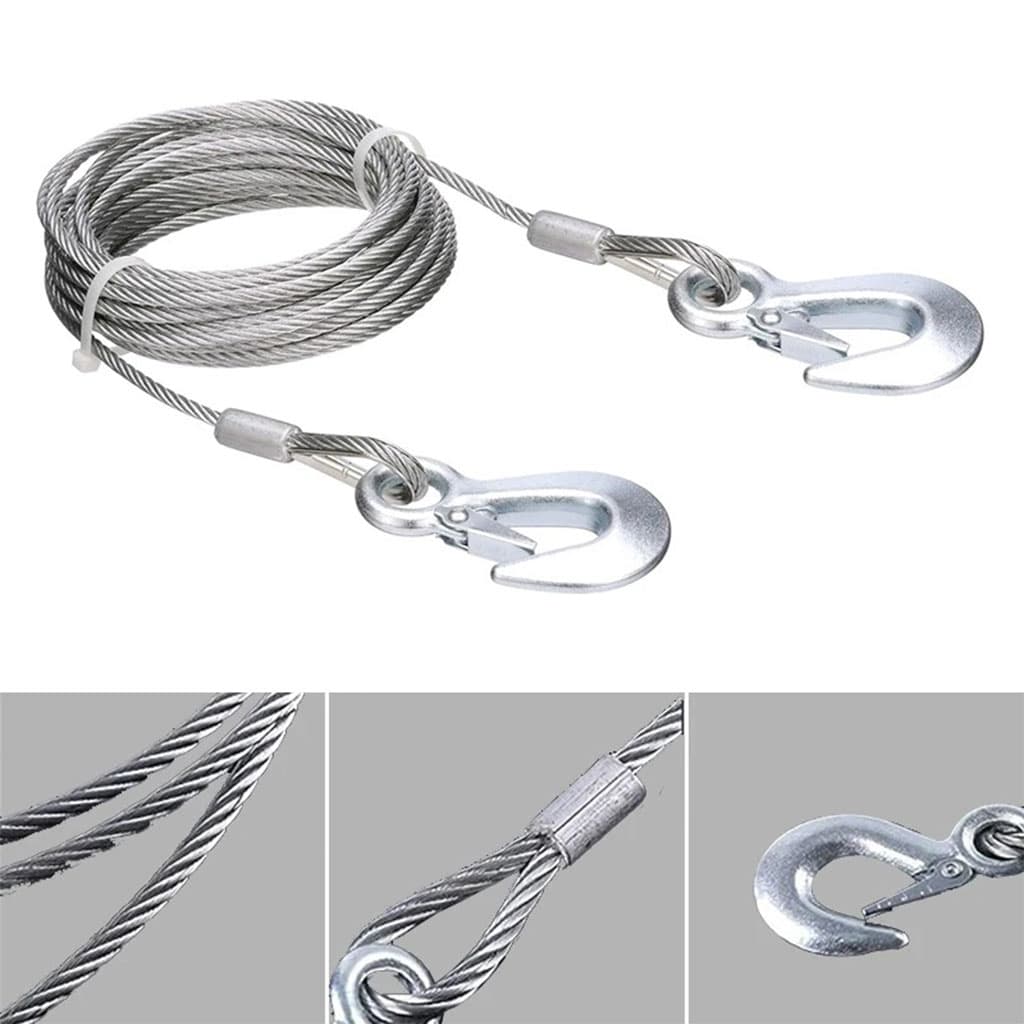 Cable de remorquage 5ton avec fil d’acier de qualité supérieure – كابل جر العربات - Accessoires Auto/Moto - صورة 6
