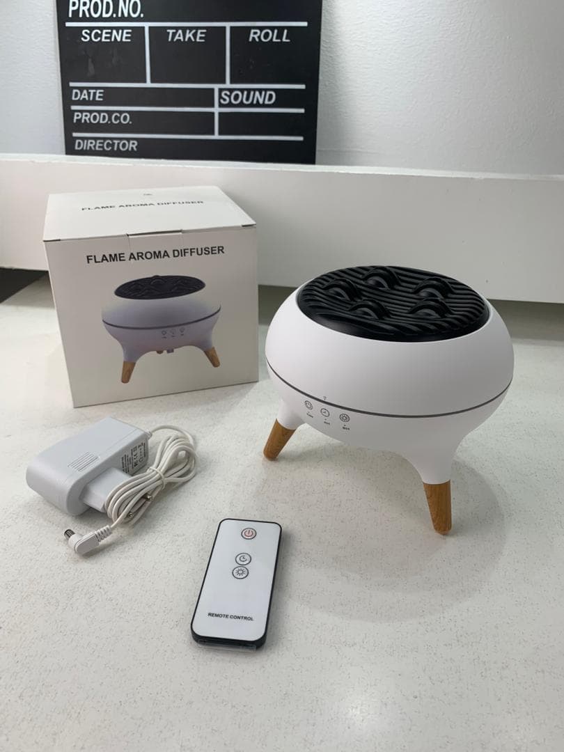 Diffuseur d’huiles essentielles ultrasonique 350 ml avec télécommande et lumières – جهاز تعطير الجو - Électronique - صورة حقيقية 8