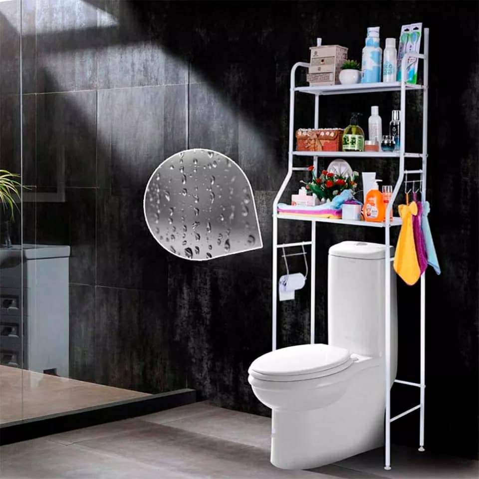 support de rangement en acier inoxydable pour salle de bain WC - Maison - صورة 3