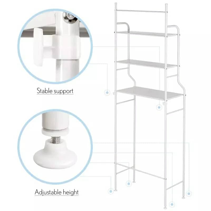support de rangement en acier inoxydable pour salle de bain WC - Maison - صورة 7