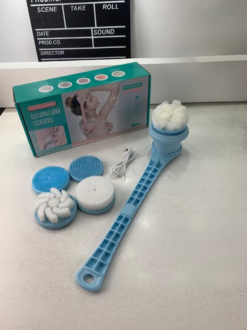Brosse Rotative Électrique Rechargeable pour le Corps et la Douche – فرشاة تنظيف الجسم مقاومة للماء - Soins et Beauté - صورة حقيقية 7