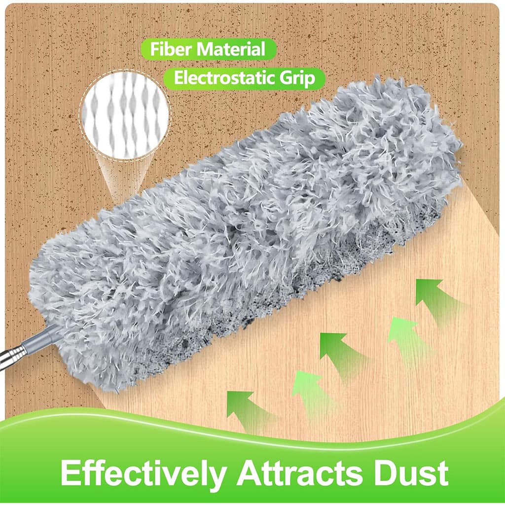 Plumeau télescopique Lavable en Microfibre – أداة تنظيف في الزوايا البعيدة - Maison - صورة 3