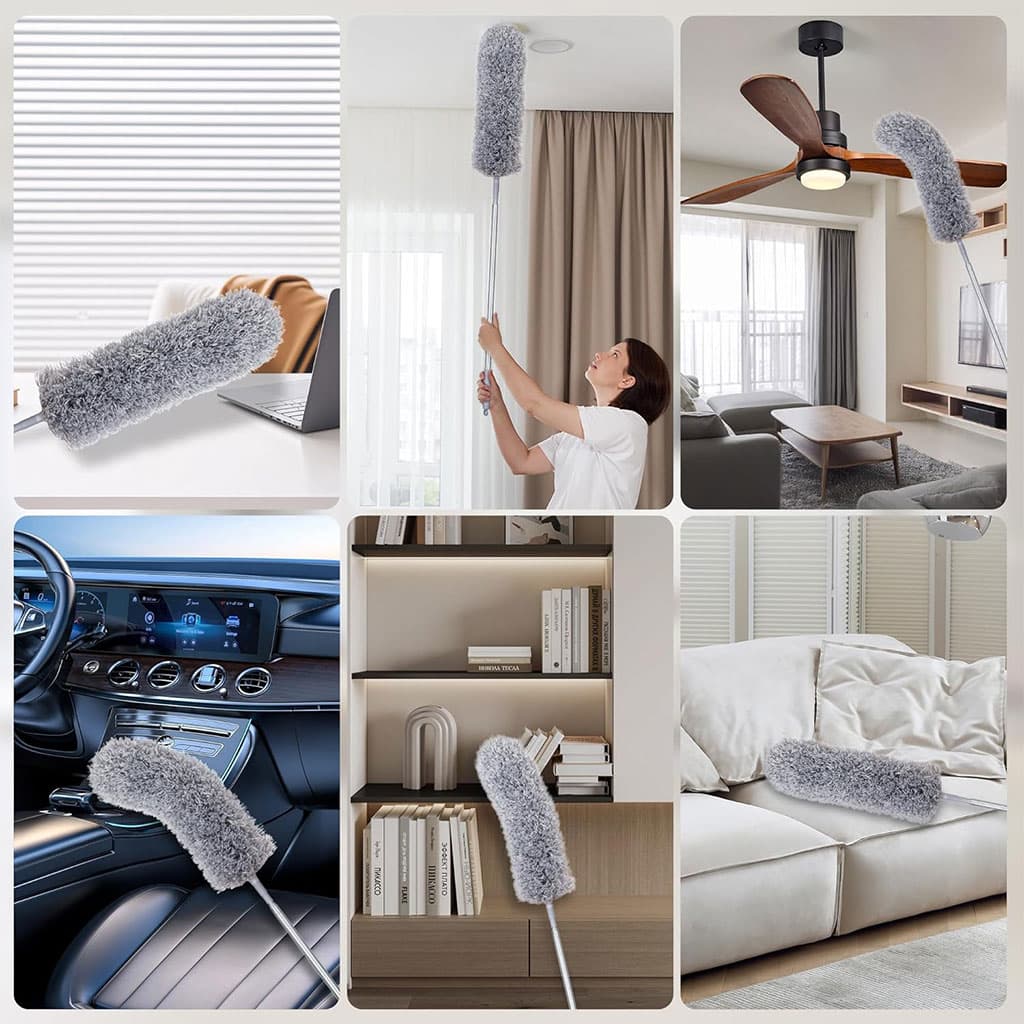 Plumeau télescopique Lavable en Microfibre – أداة تنظيف في الزوايا البعيدة - Maison - صورة 6