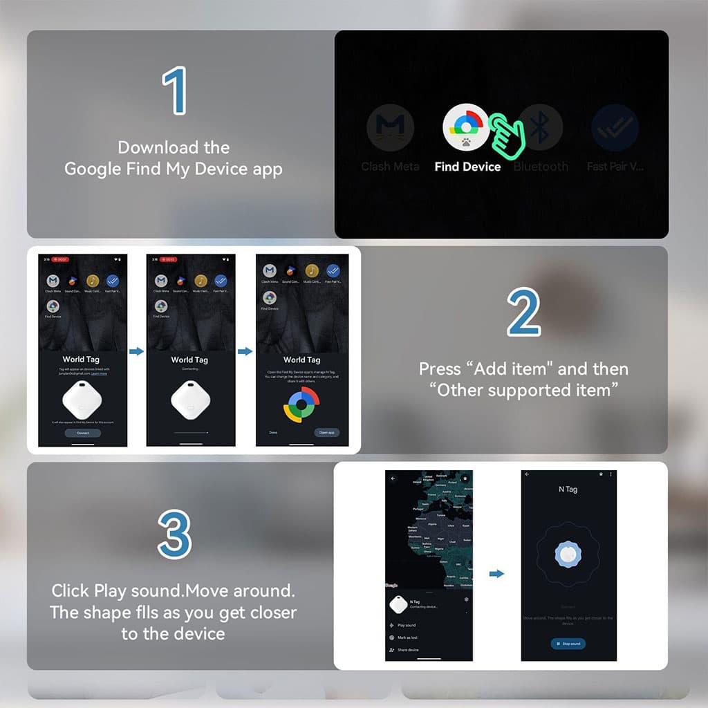 AXIOM GPS Tag Fonctionne avec l’application Google Find My Device – جهاز تعقب ذكي - Électronique - صورة 6