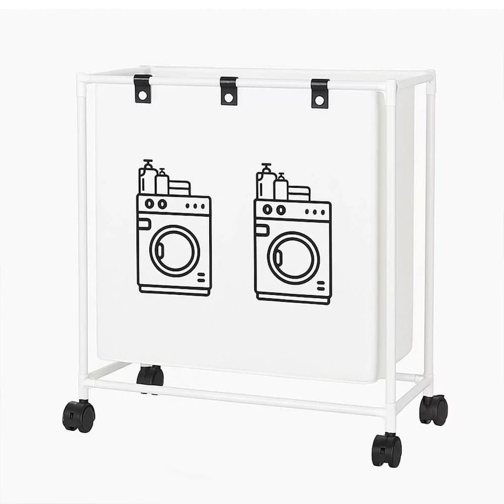 Panier à linge sur roulettes pour vêtements sales en salle de bain – سلة تجميع الملابس الغسيل - Maison - صورة 3