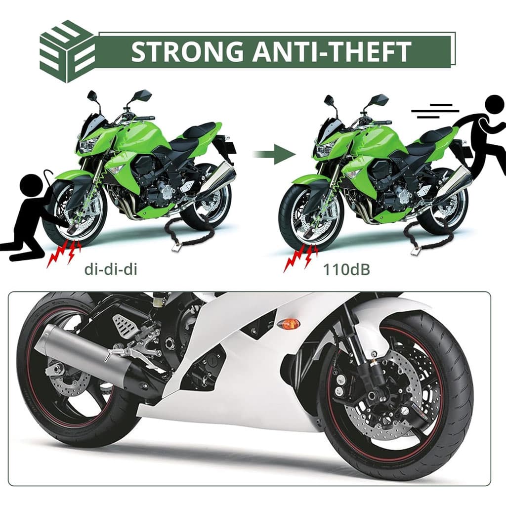 Antivol pour Disque Moto Alarme 110dB Waterproof – جهاز إنذار للدراجات النارية - Accessoires Auto/Moto - صورة 6