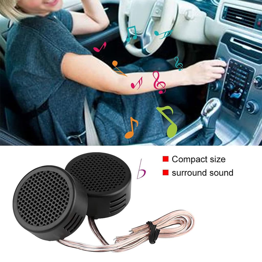 Haut-parleur tweeter noir pour voiture 12 V 500 W - Accessoires Auto/Moto - صورة 2