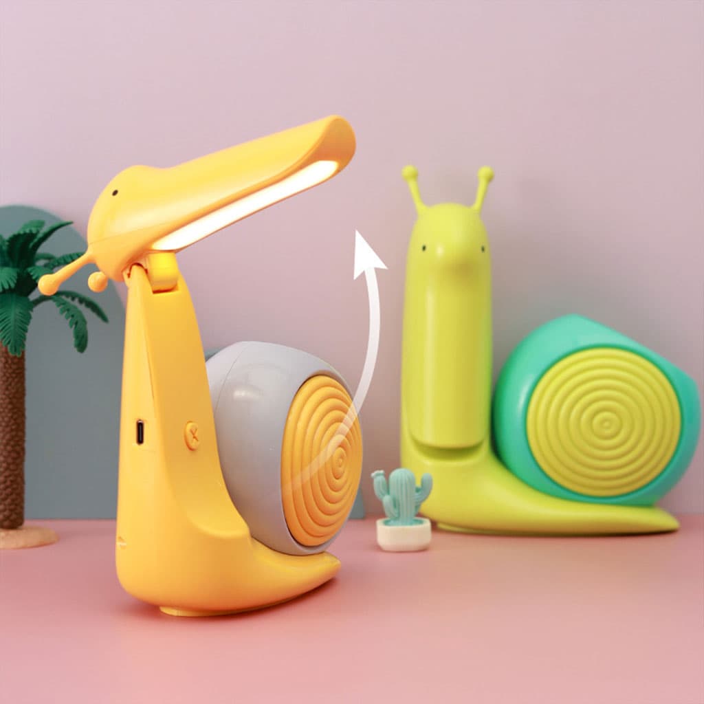 Lampe Veilleuse Escargot Mignonne LED avec Porte-stylo – مصباح على شكل حلزون لمكتب الأطفال - Électronique - صورة 2